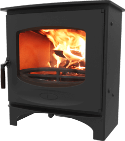 C Seven Black Wood Burning Stove