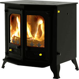 Country 12 stove in black