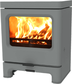 skye 5 pewter wood burning stove