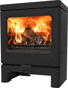 skye7 low black wood burning stove