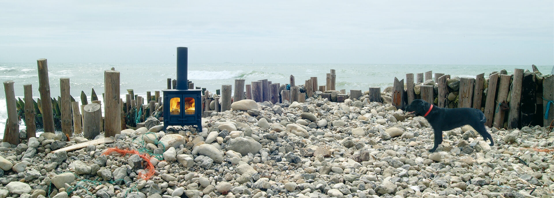 island I wood burning stove